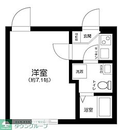 コートカリーナ竹ノ塚 1Kの間取図画像