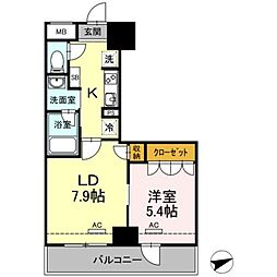 ザ・レジデンス・オブ・トーキョーC18 2Kの間取図画像