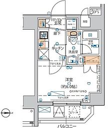 Risingplace綾瀬三番館 1Kの間取図画像