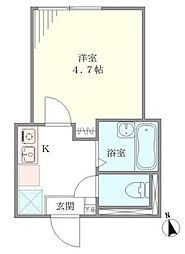 フェリーチェ北千住 1Kの間取図画像