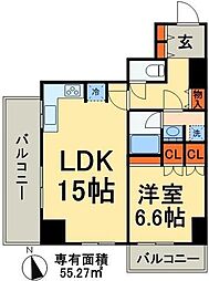 ステイシス町屋 1LDKの間取図画像