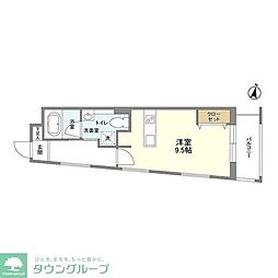 Ｇｒａｎ　Ｄｕｏ三軒茶屋IV 4階ワンルームの間取り