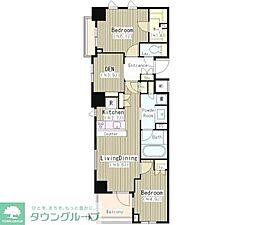 パークリュクス初台 2階2LDKの間取り