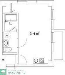 第2アベニューハウス 3階ワンルームの間取り