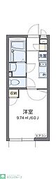 クレイノメイプル 1階1Kの間取り