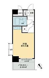 ライオンズマンシヨン豪徳寺第3 3階ワンルームの間取り