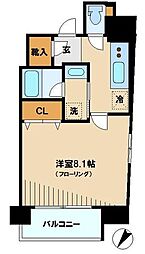 スカイコートパレス駒沢大学 2階1Kの間取り