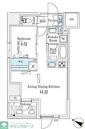 渋谷区東3丁目マンション 1LDKの間取図画像