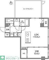 ガーラプレイス八幡山壱番館 1LDKの間取図画像