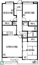 プレイス・アイズ 3LDKの間取図画像