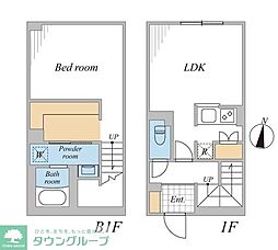 世田谷区弦巻4丁目マンション 1LDKの間取図画像