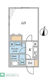 LEGALAND桜新町ANNEX 1Kの間取図画像