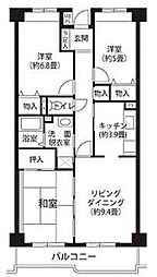 ヴェルジュ・ノール 3LDKの間取図画像