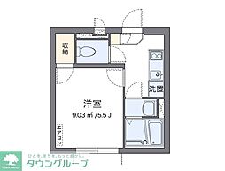 クレイノKMメゾン 1Kの間取図画像
