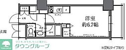HF駒沢公園レジデンスTOWER ワンルームの間取図画像