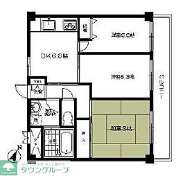 ガーデンヒル寿々木 3DKの間取図画像