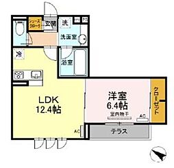Maison桜の杜 1LDKの間取図画像