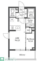 ブランシエスタ用賀 1LDKの間取図画像