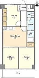 メゾンドール 3DKの間取図画像