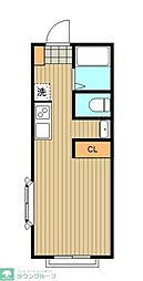 アモルファベータ ワンルームの間取図画像