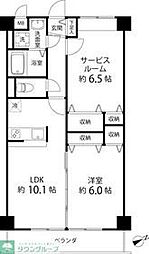 エコーヒルズ神代 2LDKの間取図画像
