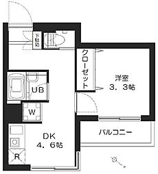 ロイヤルパレス 1DKの間取図画像