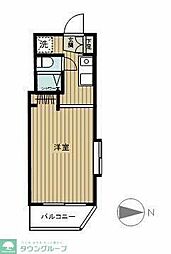 プリュメゾン駒沢 ワンルームの間取図画像