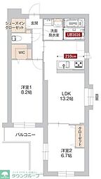 サン・ユイット 2LDKの間取図画像
