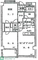 クールセリシエ 2LDKの間取図画像