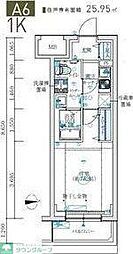 川崎市多摩区生田2丁目マンション 1Kの間取図画像