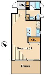 アルカンシェル駒沢 ワンルームの間取図画像