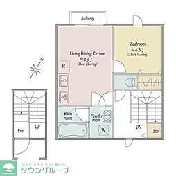 kukkula kuriya 1LDKの間取図画像