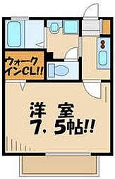 ルナエイト 1Kの間取図画像