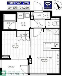 ステージグランデ千歳烏山アジールコート 1Kの間取図画像