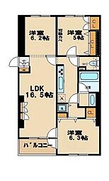スペラール砧 3LDKの間取図画像