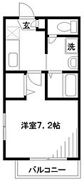 エクセルシオ2 1Kの間取図画像