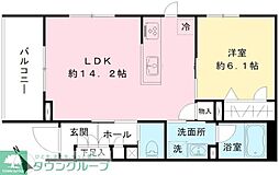 キャステロ蘆花公園 1LDKの間取図画像