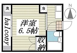 サンアベニュー師岡 3階ワンルームの間取り