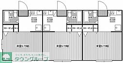 西武国分寺線 鷹の台駅 徒歩17分の賃貸アパート 1階1Kの間取り