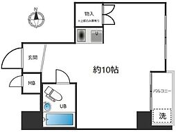 メゾン第四立川 5階ワンルームの間取り
