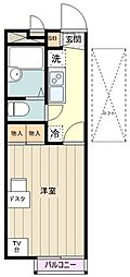 多摩都市モノレール 上北台駅 徒歩4分の賃貸マンション 1階1Kの間取り