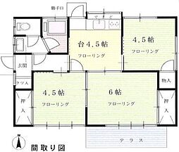 濱中貸家 1階3DKの間取り