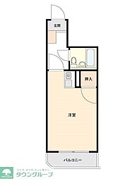 カエサル花小金井 1階1Kの間取り