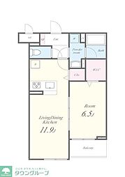 ＬＵＣＩＥ　ＴＳI（ルシエティーエスワン） 1階1LDKの間取り