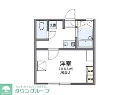 京王線 分倍河原駅 徒歩16分の賃貸アパート 1階1Kの間取り