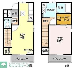 西武多摩川線 武蔵境駅 徒歩4分の賃貸アパート 1階1LDKの間取り