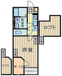 JR中央線 東小金井駅 バス9分 東町1丁目下車 徒歩9分の賃貸アパート 1階1SKの間取り