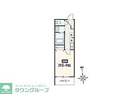 MELDIA鷹の台 304 3階1Kの間取り