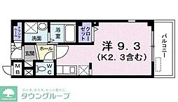 バルビゾンＩ 3階1Kの間取り