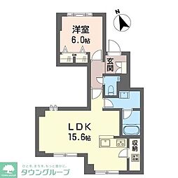 エー レジデンス 1LDKの間取図画像